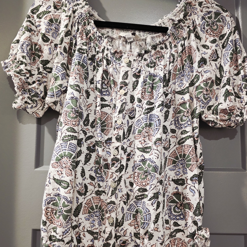 Lucky Brand Multicolor Floral Blouse